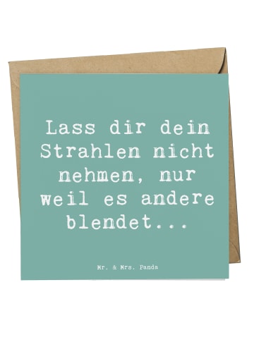 Mr. & Mrs. Panda Klappkarte Spruch Selbstvertrauen Strahlen mit ... in Meeresbrise