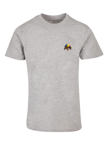 F4NT4STIC T-Shirt Rainbow Turtle TEE UNISEX in grau meliert