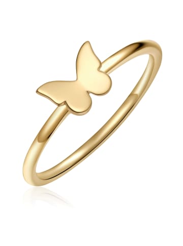 Glanzstücke München Ring Schmetterling aus Sterling Silber mit in gelbgold