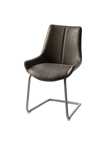 home24 Freischwinger Saval (2er-Set) in Vintage Grau