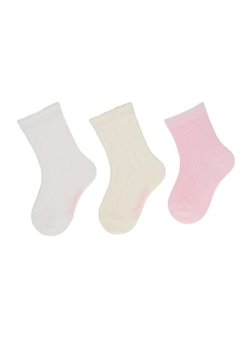 Sterntaler Socken 3er-Pack Struktur in weiß