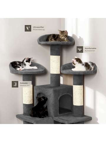 tectake Katzenbaum Mogli 170 cm Diverse Farben  (Grau)