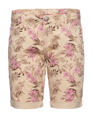 ATT Jeans ATT Jeans ATT JEANS Feminine Jeansshorts mit floralem All-Over Print Lola in beige