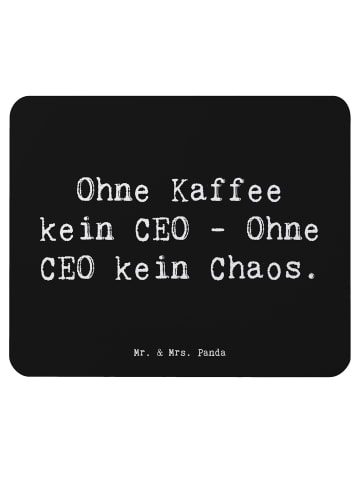 Mr. & Mrs. Panda Mousepad Spruch ZeichenO ohne Chaos mit Spruch in Schwarz