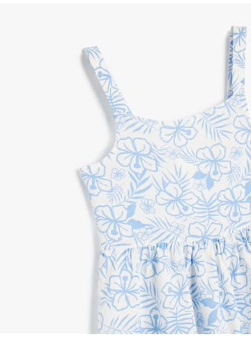 KOTON Kleid in Weiß Gemustert