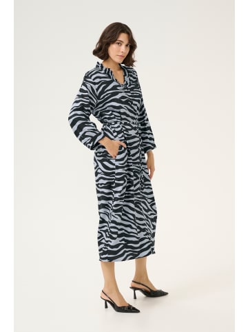 Kaffe Kleid KAolga Regular fit in Blue / Black graphic