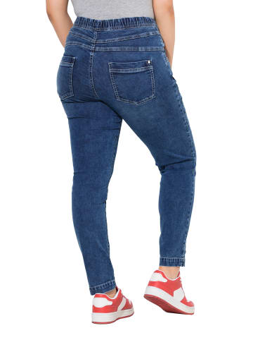 Ulla Popken Jeggings in dark blue denim