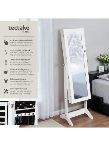 tectake Schmuckschrank   abschließbar, weiß