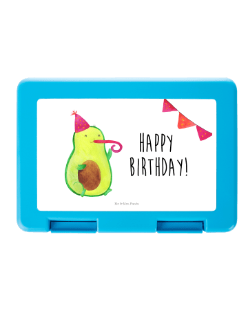 Mr. & Mrs. Panda Aufbewahrungsbox Avocado Geburtstag mit Spruch in Weiß