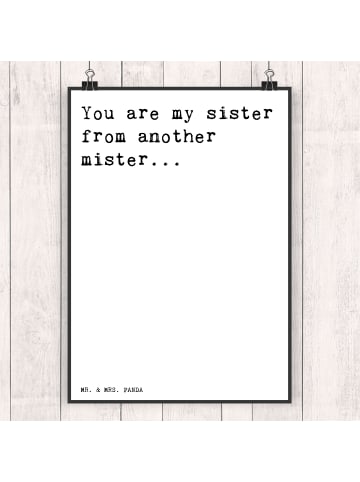 Mr. & Mrs. Panda Bild You are my sister... mit Spruch in Weiß