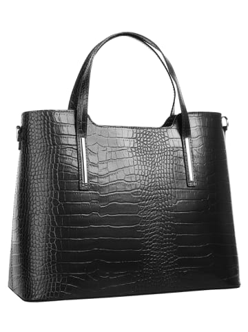 Cluty Handtasche echt Leder in schwarz
