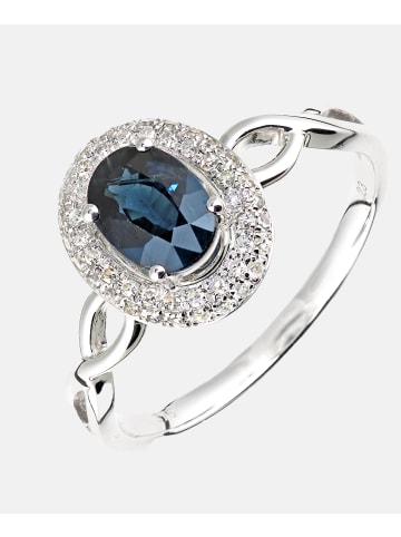 Diamant L'éternel Ring aus 375 Weißgold mit Diamant mit Saphir