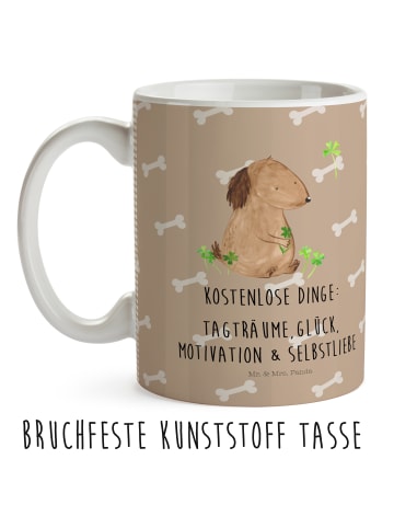 Mr. & Mrs. Panda Mehrwegbecher Hund Kleeblatt mit Spruch in Hundeglück