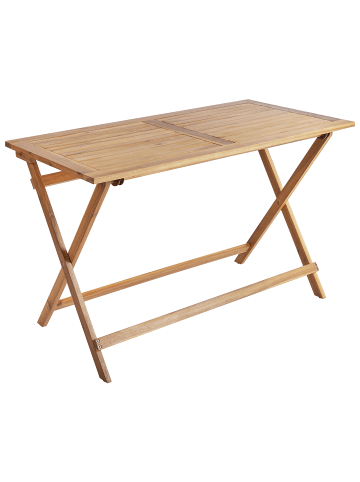 Beliani Esstisch PROSSEDI in Braun - (W) 60 x (H) 75 x (L) 120 cm