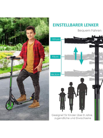 COSTWAY Cityroller Tretroller in Grün
