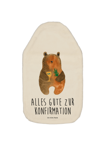 Mr. & Mrs. Panda Wärmflasche Bär Konfirmation mit Spruch in Weiß
