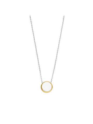 Ti Sento Milano Halskette The Outlined Pearl in silber-gold