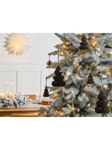 Beliani 19er-Set Weihnachtsbaumkugeln ORKLA in Grün