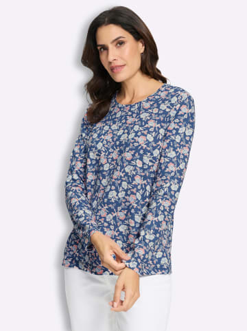 WITT WEIDEN Print-Shirt in jeansblau-ecru-bedruckt