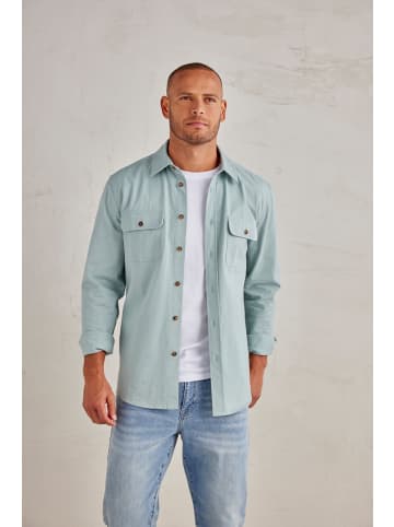 John Devin Langarmhemd in salbei