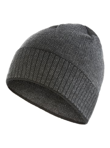 Man's World Strickmütze in schwarz-grau