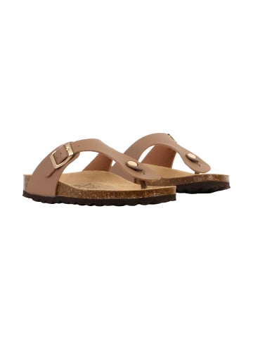 Divine Factory Leder-Pantoletten Noga Joy Edge Braun