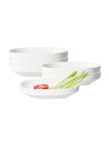 Ritzenhoff & Breker 6er Set Beilagenschalen Kelly 15,5 x 10 cm weiß in weiß