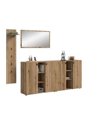 ebuy24 Garderobenmöbel Station Eiche 258 x 37 cm