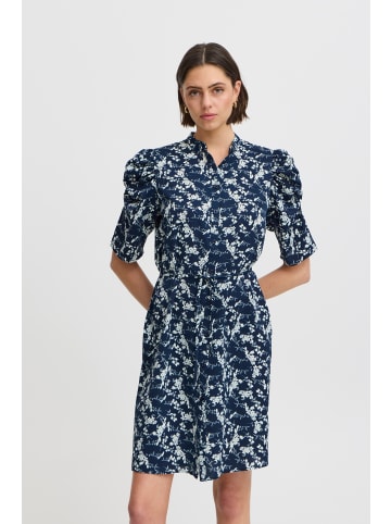 ICHI Kleid IXNINA Regular fit in Total Eclipse/White Flower