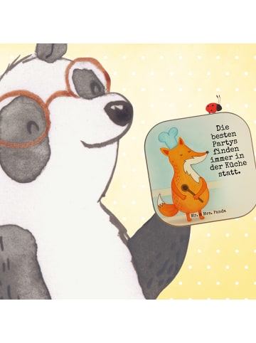 Mr. & Mrs. Panda Untersetzer Tasse Fuchs Koch Design mit Spruch in Weiß