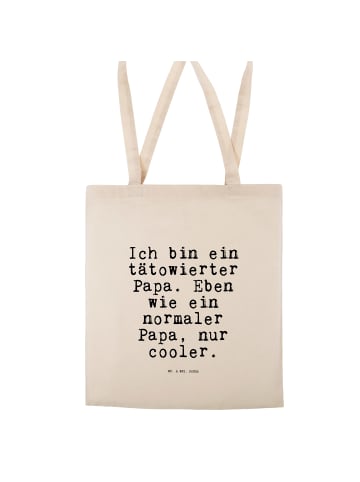 Mr. & Mrs. Panda Baumwolltasche Ich bin ein tätowierter... mit S... in Creme