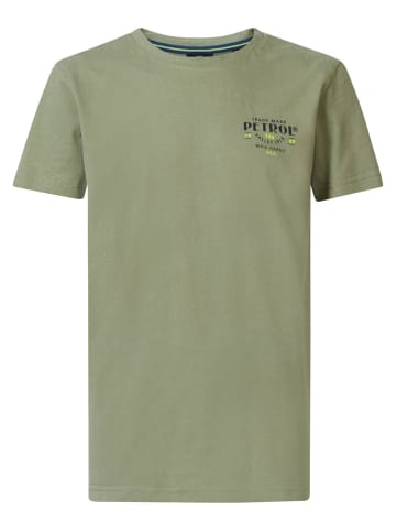 Petrol Industries T-Shirt mit Rückenaufdruck Sungold in Grün