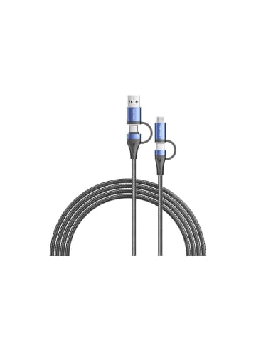 Wisam® 100W Kabel 4in1 USB 2.0 Schnell-Ladekabel 1m (schwarz)