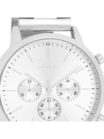 Oozoo Analog-Armbanduhr Oozoo Timepieces silber groß (ca. 42mm)