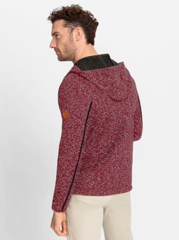 WITT WEIDEN Strickfleece-Jacke in dunkelrot-meliert