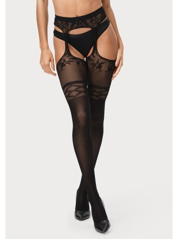 PETITE FLEUR GOLD Ouvert Strumpfhose in schwarz