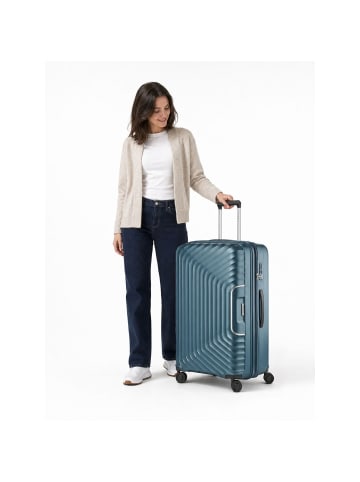 Redolz Essentials 01 4 Rollen Trolley L 77 cm mit Dehnfalte in blue metallic