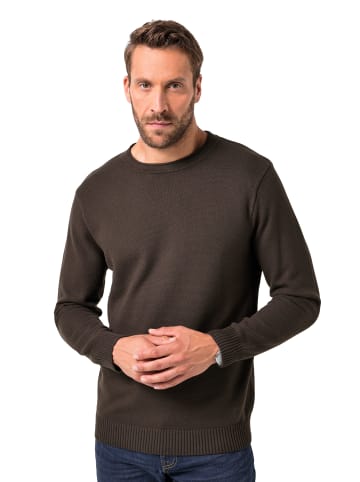 JP1880 Pullover in dunkelbraun