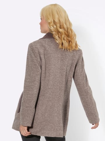 WITT WEIDEN Longjacke in taupe-meliert