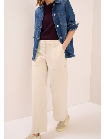 Cecil Wide Leg Cordhose in Beige