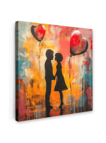 MuchoWow Leinwand bilder Silhouette Liebe (BxH)