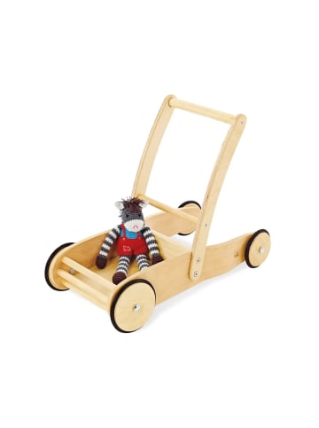 Pinolino Uli Lauflernwagen mit Bremssystem & Gummirädern, Lauflernhilfe in Natur