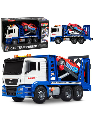 Wisam Lora Abschleppwagen mit Auto, Fahrlicht, Sounds, Blau