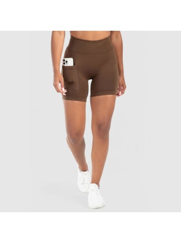 SMILODOX Shorts Temmy Pocket Seamless in Braun