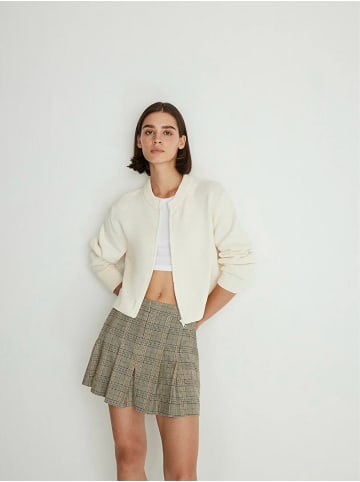 Mavi Jeans Strickjacke Regular Fit Reißverschluss Cardigan in Beige