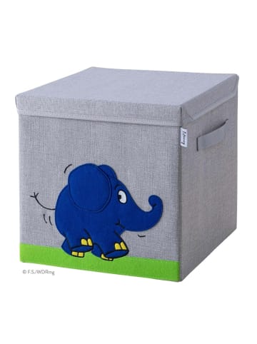 Lifeney Aufbewahrungsbox "DieMaus" Elefant mit Decke – 33 x 33 x 33 cm