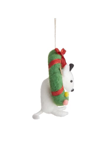 Butlers Baumanhänger HANG ON Hund mit Kranz in Grün