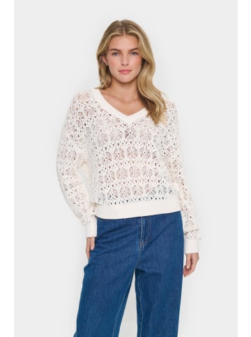 SAINT TROPEZ Strickpullover JunaSZ Gerade Passform in Ice