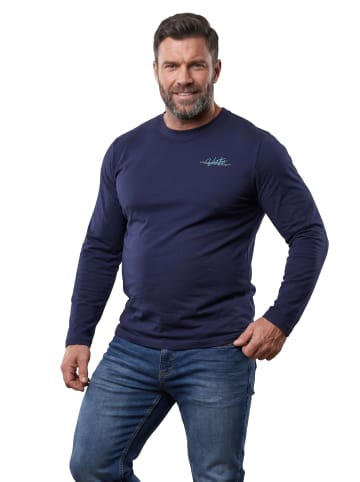 Men Plus Kurzarm T-Shirt in nachtblau