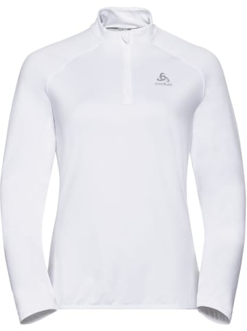 Odlo Longsleeve "Mid Layer 1/2 Zip Berra Light" in Weiß